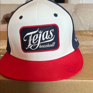 The Game Tejas Baseball Hat in Red and Blue
